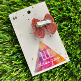 Handmade Resin Hair Clip - Dusty Pink - Medium Chunky Bow Hair Clip!