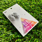 Handmade Resin Hair Clip - Glitter Silver - Small Chunky Bow Hair Clip!
