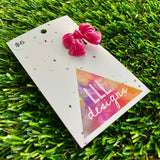 Handmade Resin Hair Clip - Regular Pink - Small Chunky Bow Hair Clip!