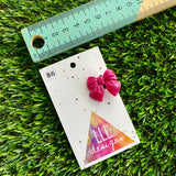Handmade Resin Hair Clip - Regular Pink - Small Chunky Bow Hair Clip!