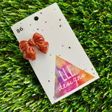 Handmade Resin Hair Clip - Glitter Red - Small Chunky Bow Hair Clip!