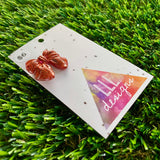 Handmade Resin Hair Clip - Glitter Red - Small Chunky Bow Hair Clip!