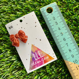 Handmade Resin Hair Clip - Glitter Red - Small Chunky Bow Hair Clip!