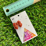 Handmade Resin Hair Clip - Glitter Red - Small Chunky Bow Hair Clip!