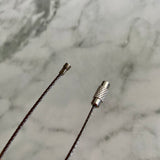 Resin Keyring / Bagtag - Pink cable featuring Pink & Purple Daisy and Rainbow Confetti Smiling Flower! (8)