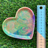 Resin Heart Tray - Neon Rainbow Mix! Brighten Up Your Life with this Bold and Fun Piece!