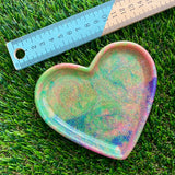 Resin Heart Tray - Neon Rainbow Mix! Brighten Up Your Life with this Bold and Fun Piece!