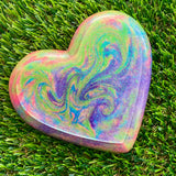 Resin Heart Tray - Neon Rainbow Mix! Brighten Up Your Life with this Bold and Fun Piece!