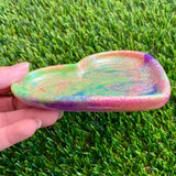 Resin Heart Tray - Neon Rainbow Mix! Brighten Up Your Life with this Bold and Fun Piece!