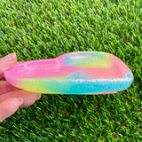 Resin Heart Tray - Pastel Rainbow Glitter Mix! Brighten Up Your Life with this Bold and Fun Piece!