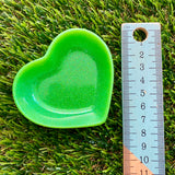 Resin Heart Dish - Glitter Neon Green! Brighten Up Your Life with this Bold and Fun Piece!