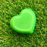 Resin Heart Dish - Glitter Neon Green! Brighten Up Your Life with this Bold and Fun Piece!