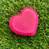 Resin Heart Dish - Glitter Neon Pink! Brighten Up Your Life with this Bold and Fun Piece!