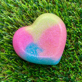 Resin Heart Dish - Pastel Rainbow Glitter Mix! Brighten Up Your Life with this Bold and Fun Piece!