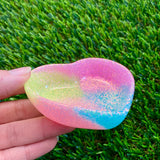 Resin Heart Dish - Pastel Rainbow Glitter Mix! Brighten Up Your Life with this Bold and Fun Piece!