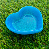 Resin Heart Dish - Glitter Sky Blue! Brighten Up Your Life with this Bold and Fun Piece!