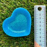 Resin Heart Dish - Glitter Sky Blue! Brighten Up Your Life with this Bold and Fun Piece!