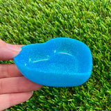 Resin Heart Dish - Glitter Sky Blue! Brighten Up Your Life with this Bold and Fun Piece!