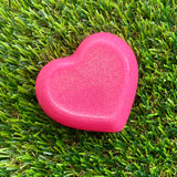 Resin Heart Dish - Two Tone Barbie Pink Featuring Glitter Pink Base and a Bright Pink Border! Brighten Up Your Life with this Bold and Fun Piece!