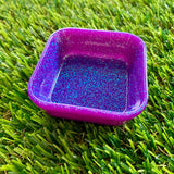 Resin Square Dish - Glitter Purple! Brighten Up Your Life with this Bold and Fun Piece!