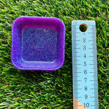 Resin Square Dish - Glitter Purple! Brighten Up Your Life with this Bold and Fun Piece!