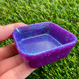Resin Square Dish - Glitter Purple! Brighten Up Your Life with this Bold and Fun Piece!