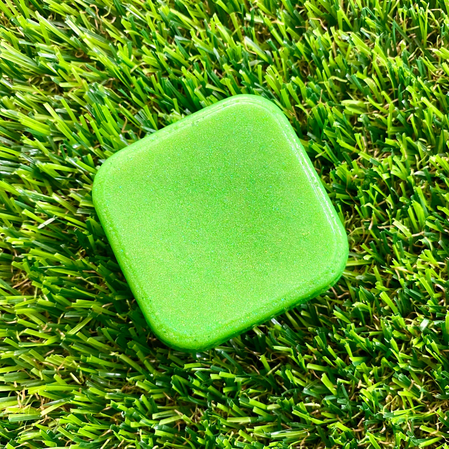 Resin Square Dish - Glitter Neon Green! Brighten Up Your Life with this Bold and Fun Piece!