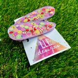 Resin Hair clip - Lavender Fruit Slice Hair Clip Pair!