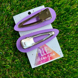 Resin Hair clip - Lavender Fruit Slice Hair Clip Pair!