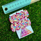 Resin Hair Clip - Watermelon Red Bubble Hair Clip Pair Featuring Hand Placed Rainbow Sweets!
