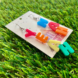 Resin Earrings - Yeah Nah Dangle Earrings Featuring a Hook Top!