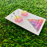Resin Earrings - Pastel Mini Daisy Featuring a Silver Hoop! (3)