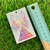 Resin Earrings - Pastel Wonky Daisy Featuring a Silver Hoop! (1)