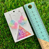 Resin Earrings - Pastel Wonky Daisy Featuring a Silver Hoop! (2)