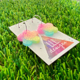 Resin Earrings - Pastel Solid Daisy Featuring a Silver Hoop! (2)