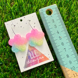 Resin Earrings - Pastel Solid Daisy Featuring a Silver Hoop! (2)