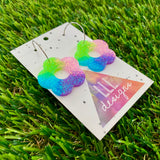 Resin Earrings - Vibrant Cut Out Daisy Featuring a Silver Hoop! (5)