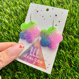 Resin Earrings - Vibrant Solid Daisy Featuring a Silver Hoop! (4)