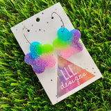 Resin Earrings - Vibrant Solid Daisy Featuring a Silver Hoop! (5)