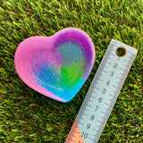 Resin Heart Dish - Glitter Neon Vibrant! Brighten Up Your Life with this Bold and Fun Piece!