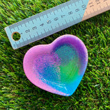 Resin Heart Dish - Glitter Neon Vibrant! Brighten Up Your Life with this Bold and Fun Piece!