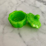 Resin Jewellery Jar - Glitter Green! Perfect for Keeping your Favourite Piece of Jewellery!
