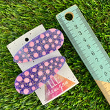 Handmade Resin Hair Clip - Galaxy Purple Hair Clip Pair Featuring Pink Polka Dots!