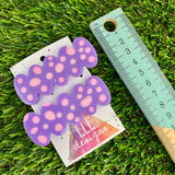 Handmade Resin Hair Clip - Polka Dotted Purple Bubble Hair Clip Pair!