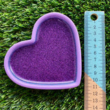Resin Heart Tray - Three Tone Glitter Purple Featuring a Pastel Purple Border! Brighten Up Your Life with this Bold and Fun Piece!