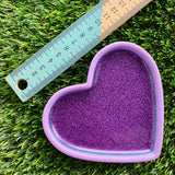 Resin Heart Tray - Three Tone Glitter Purple Featuring a Pastel Purple Border! Brighten Up Your Life with this Bold and Fun Piece!