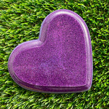 Resin Heart Tray - Three Tone Glitter Purple Featuring a Pastel Purple Border! Brighten Up Your Life with this Bold and Fun Piece!