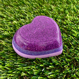 Resin Heart Dish - Three Tone Glitter Purple Featuring a Pastel Purple Border! Brighten Up Your Life with this Bold and Fun Piece!