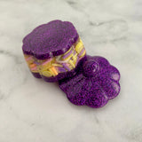 Resin Jewellery Jar - Two Tone Glitter Purple with Lemon Sprinkles! Perfect for Keeping your Favourite Piece of Jewellery!