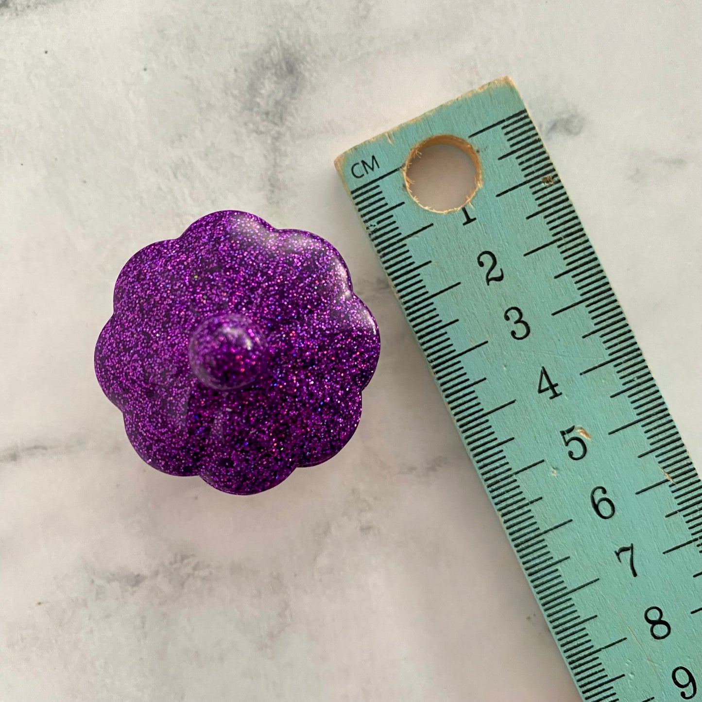 Resin Jewellery Jar - Two Tone Glitter Purple with Lemon Sprinkles! Perfect for Keeping your Favourite Piece of Jewellery!